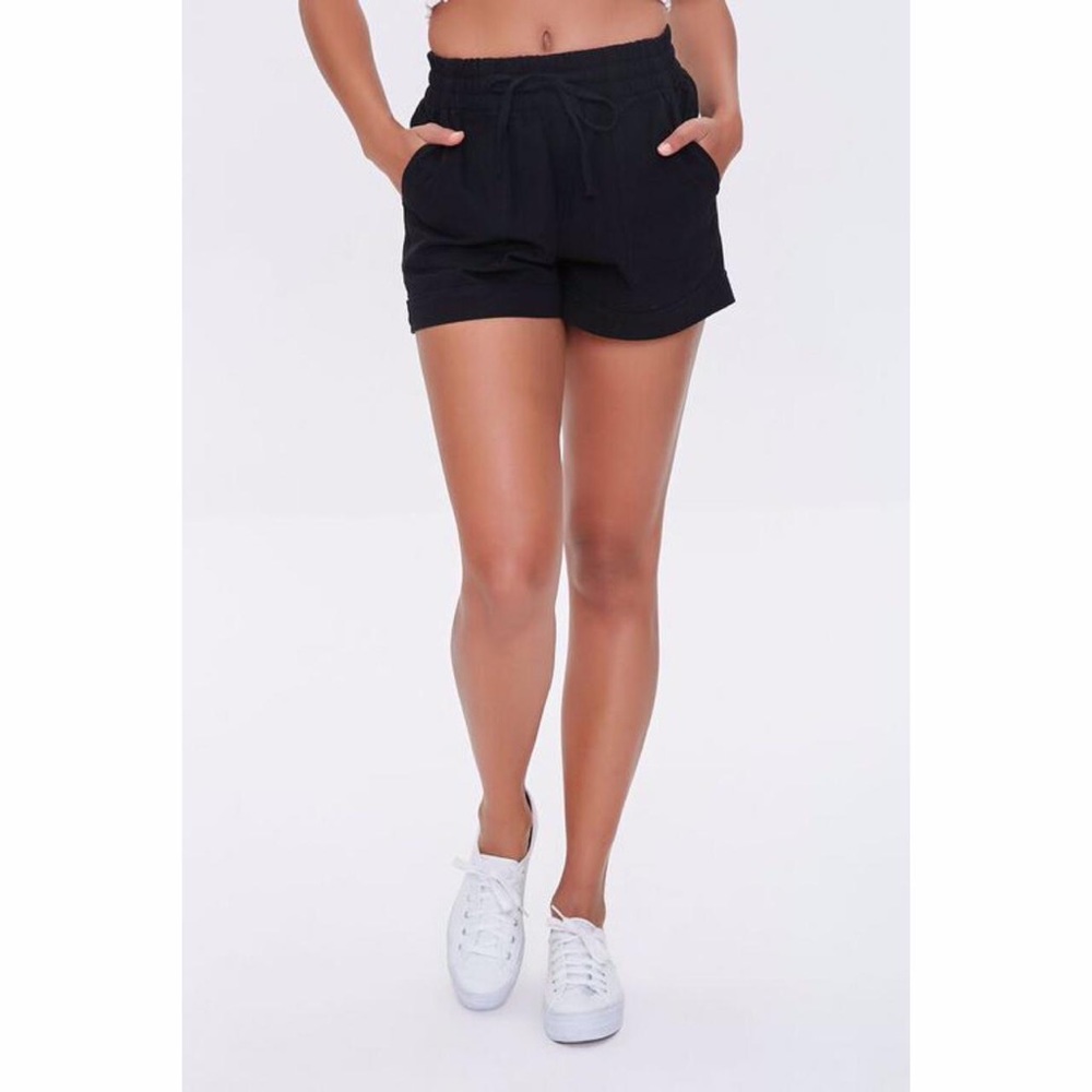Black Twill Shorts
